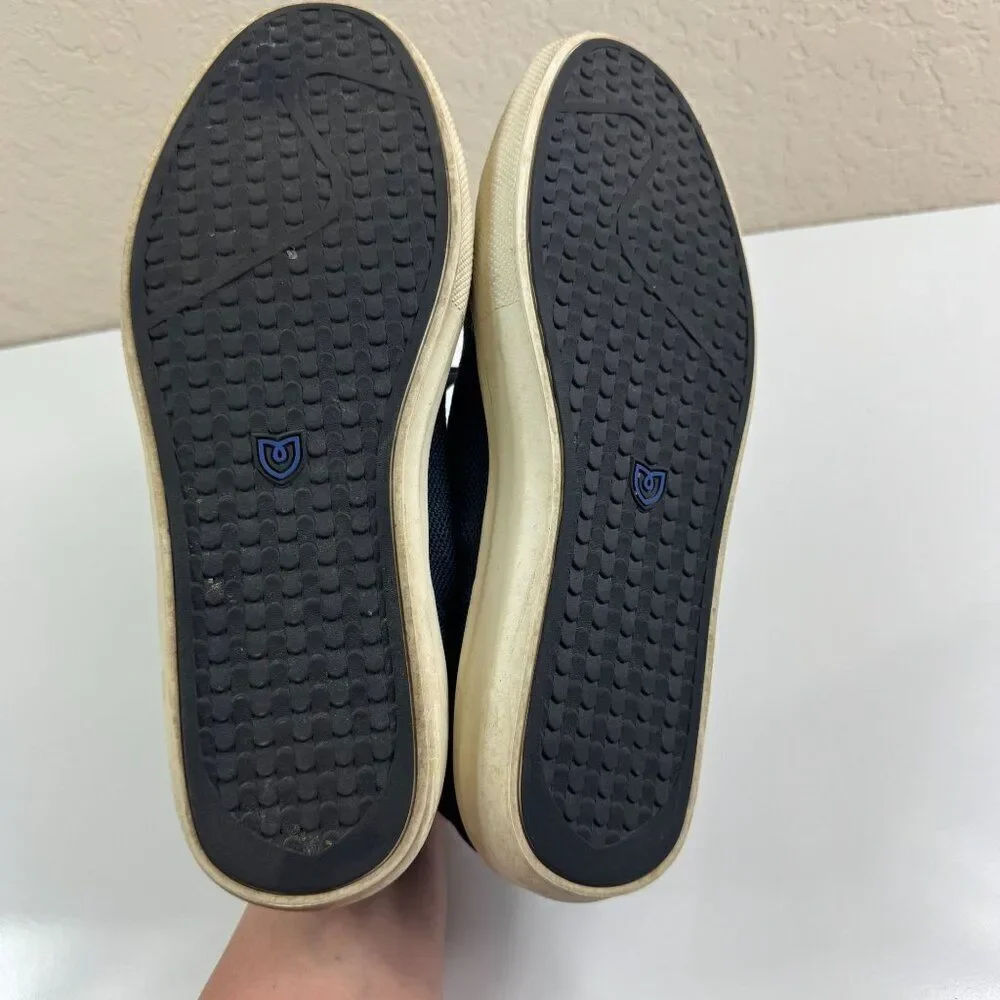 ROTHYS RS02 Classic Sneakers Unisex M12 W13.5 Navy Knit Lace Up Low Top Shoe